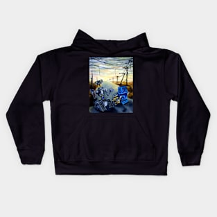 Post Apocolyptic Family Outing Art Kids Hoodie